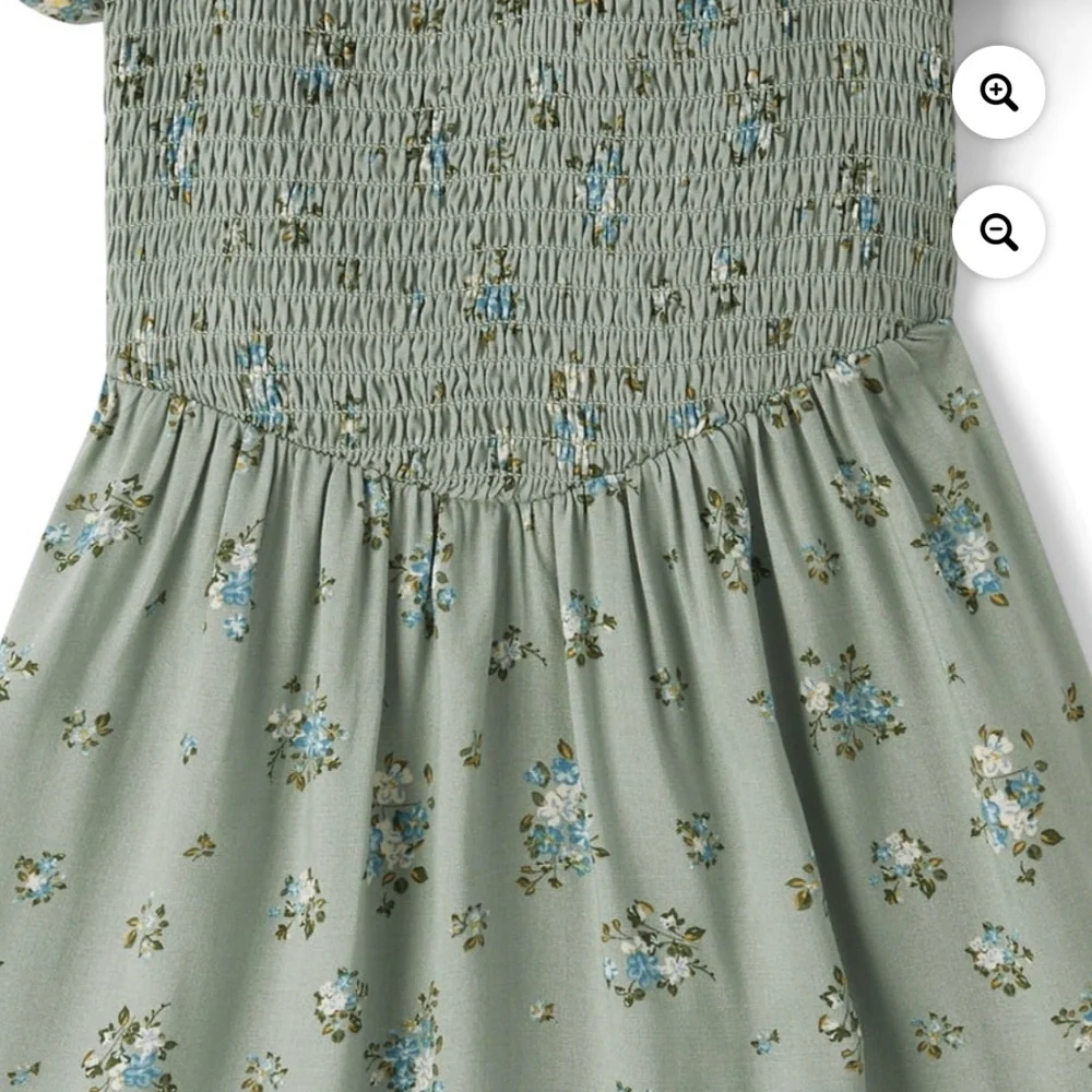 The Children’s Place Girls Olive Tinge Floral Dress Medium (7-8) NWT